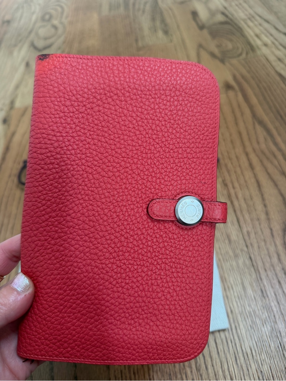 Hermes Red Dogon Duo Wallet - Picture 2 of 9